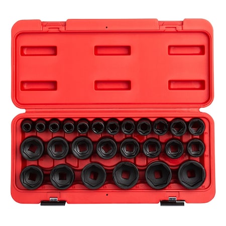 Sunex Tools 26-Piece 1/2 in. Drive Metric Impact Socket Set 2645